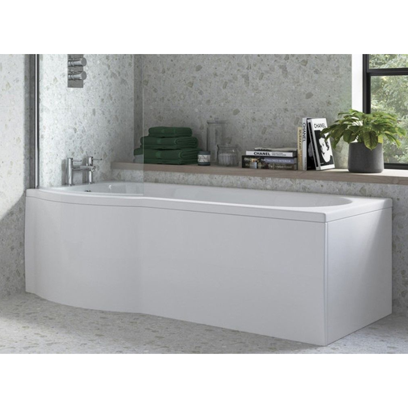 Opulent 1700mm P Shape Front Bath Panel - White (OBC104768)