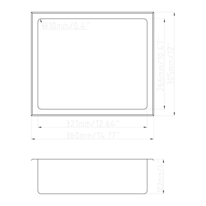 Opulent 305x360mm Bathroom Niche - Matt Black (OBC116304)