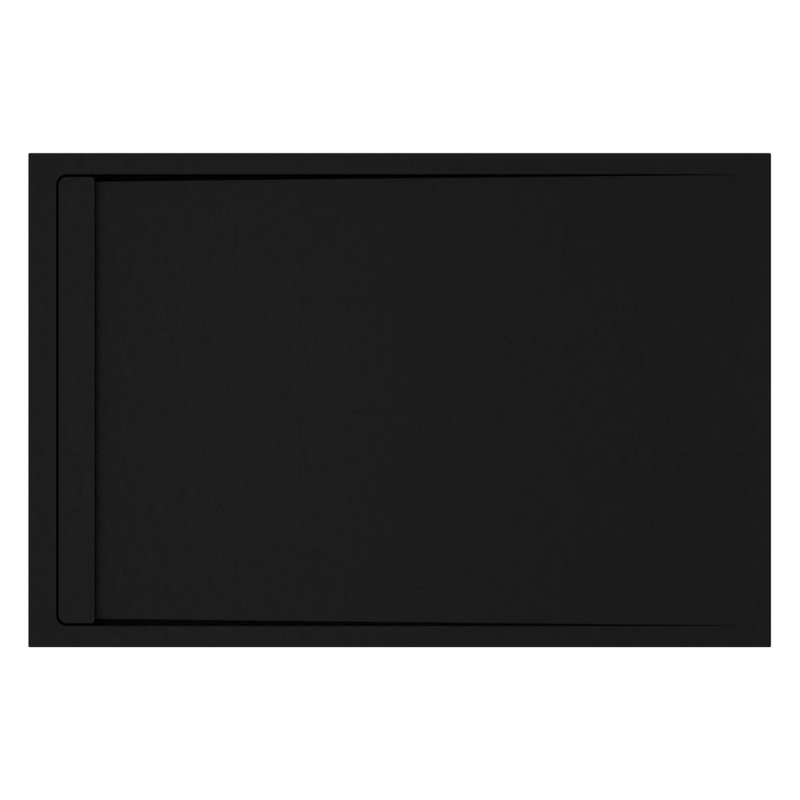Opulent 30mm Slate 1700x800mm Rectangular Tray and Waste - Black (OBC111459)