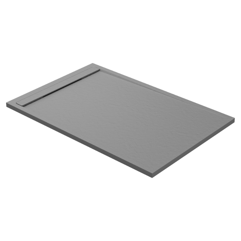 Opulent 30mm Slate 1700x800mm Rectangular Tray and Waste - Grey (OBC111453)