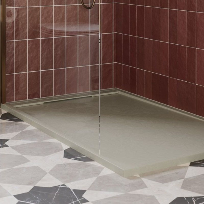 Opulent 30mm Slate 1700x800mm Rectangular Tray and Waste - Latte (OBC116230)