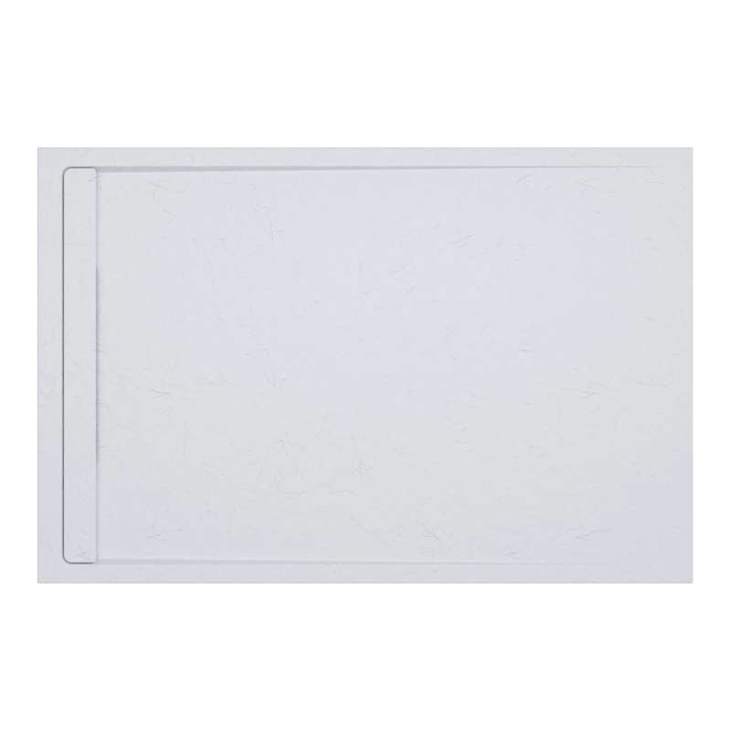 Opulent 30mm Slate 1700x800mm Rectangular Tray and Waste - White (OBC111447)