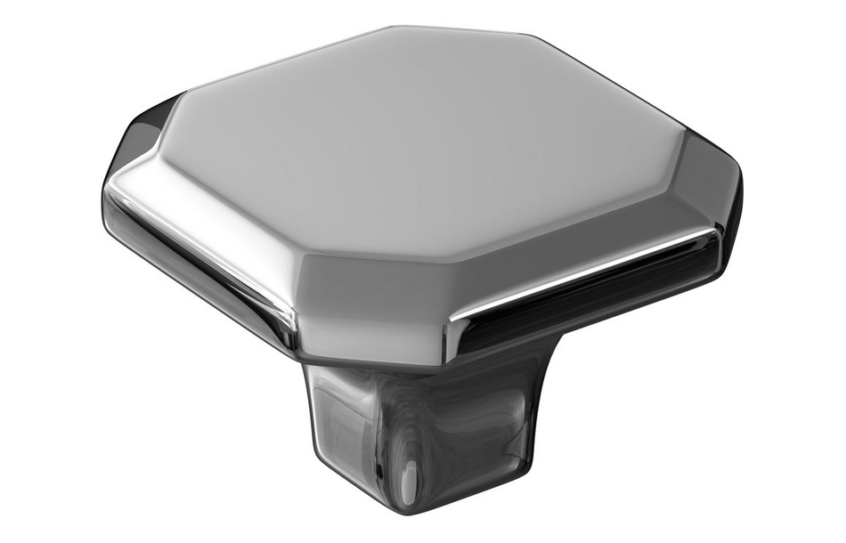 Opulent 34mm Octagonal Deco Knob - Chrome (OBC108528)