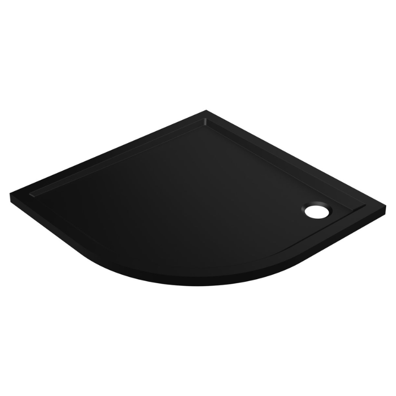 Opulent 40mm Low Profile 900mm Quadrant Tray and Waste - Matt Black (OBC111433)