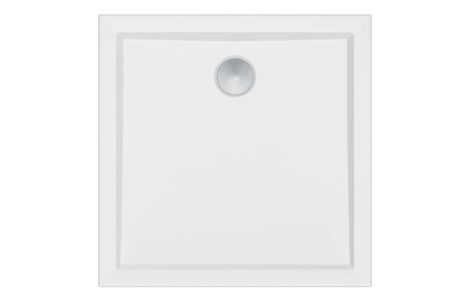 Opulent 40mm Low Profile 900x900mm Square Tray & Waste - White (OBC117160)
