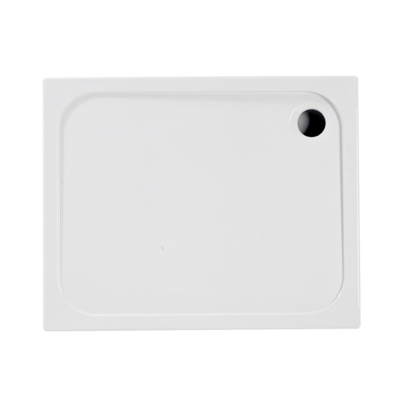 Opulent 45mm Low Profile 1200x800mm Rectangular Tray and Waste - White (OBC104331)