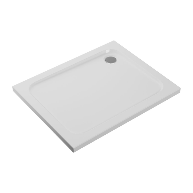 Opulent 45mm Low Profile 1200x900mm Rectangular Tray and Waste - White (OBC111471)
