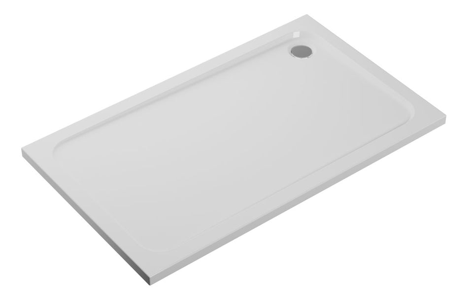 Opulent 45mm Low Profile 1500x900mm Rectangular Tray & Waste - White (OBC116982)