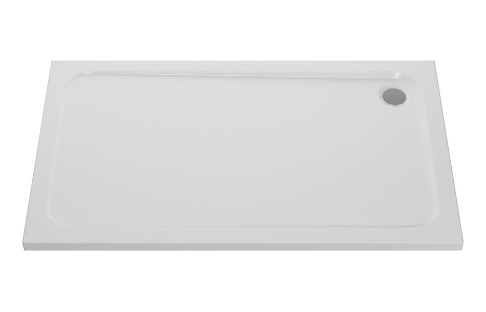 Opulent 45mm Low Profile 1500x900mm Rectangular Tray & Waste - White (OBC116982)