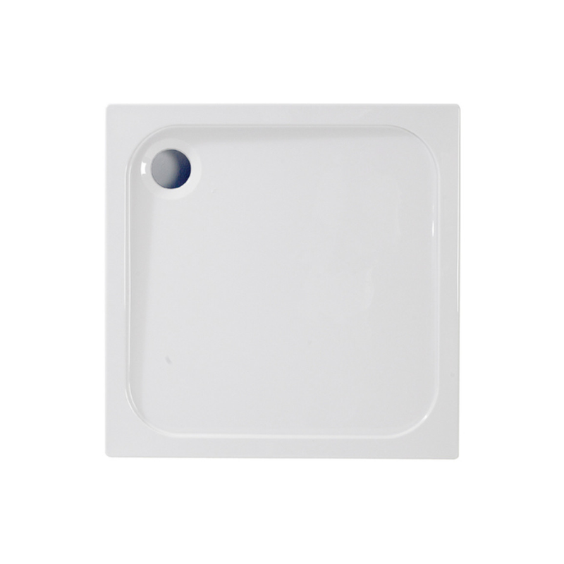 Opulent 45mm Low Profile 760x760mm Square Tray and Waste - White (OBC104317)
