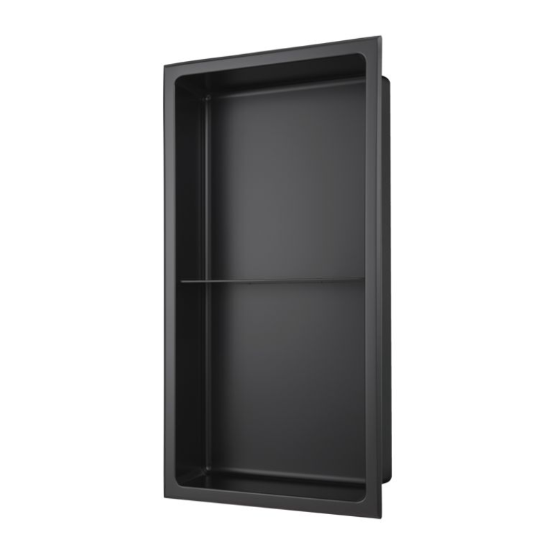 Opulent 610x305mm Bathroom Niche - Matt Black (OBC116305)