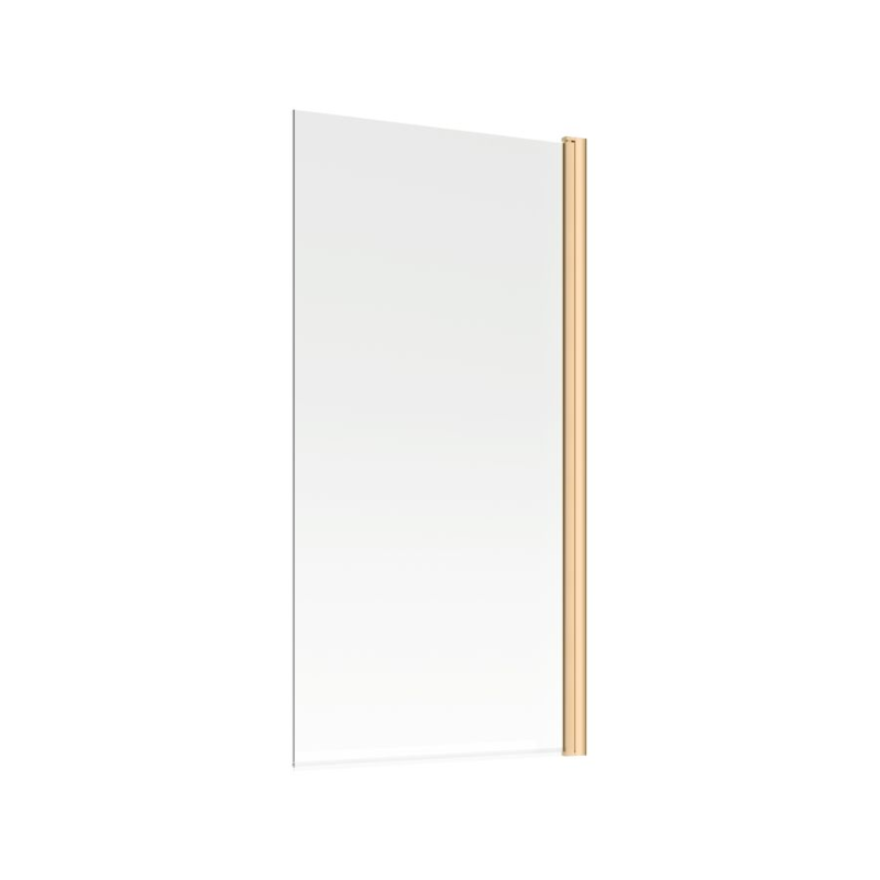 Opulent 800x1500mm Single Straight Bath Screen (6mm) - Brushed Brass (OBC107501)