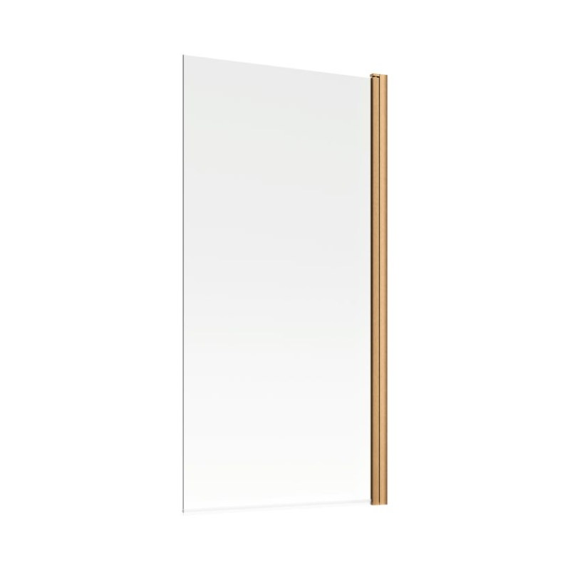 Opulent 800x1500mm Single Straight Bath Screen (6mm) - Brushed Bronze (OBC108939)