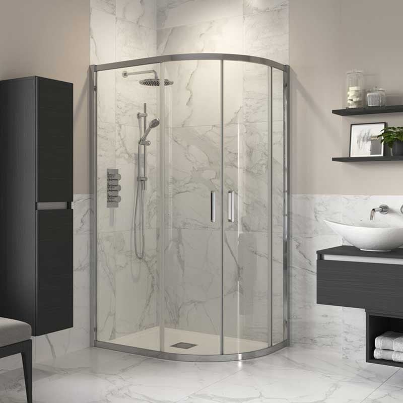 Opulent Alamo 1200x900mm 2 Door Offset Quadrant - Chrome (OBC3827)