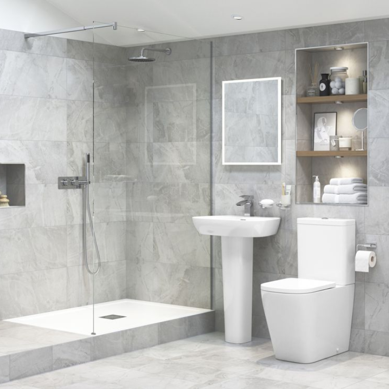 Opulent Andrews 600x400mm One Tap Hole Basin and Semi Pedestal (OBC1810)