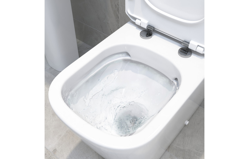 Opulent Andrews Rimless Close Coupled Fully Shrouded Short Projection WC and Soft Close Seat (OBC106147)