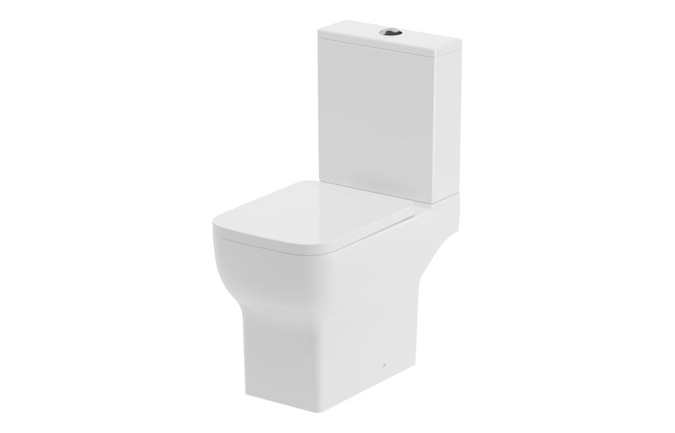 Opulent Arlo Rimless Close Coupled Open Back WC & Soft Close Seat (OBC117080)