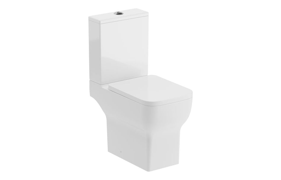 Opulent Arlo Rimless Close Coupled Open Back WC & Soft Close Seat (OBC117080)