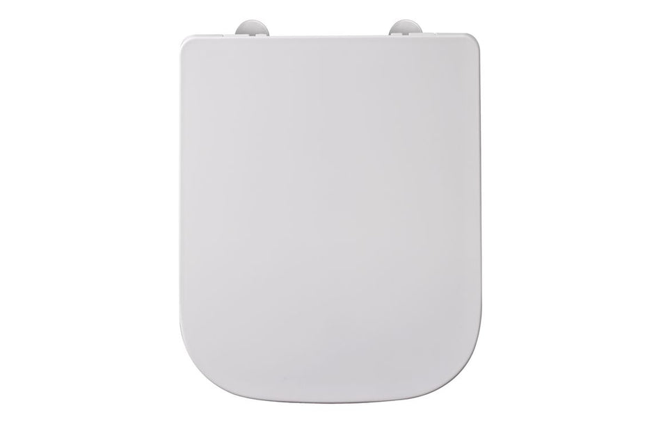 Opulent Arlo Square Soft Close Toilet Seat (Slim Depth) - White (OBC117071)