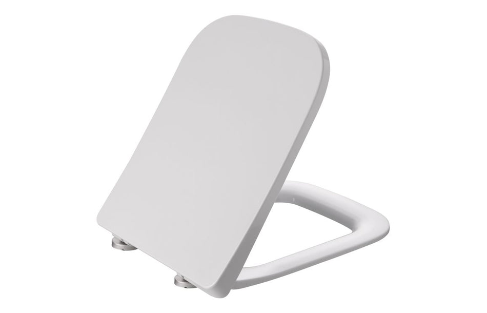 Opulent Arlo Square Soft Close Toilet Seat (Slim Depth) - White (OBC117071)