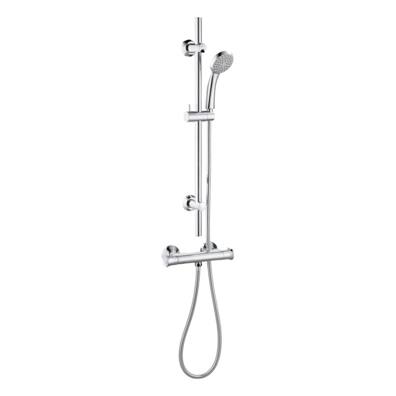 Opulent Athena Thermostatic Bar Mixer Shower - Chrome (OBC105827)