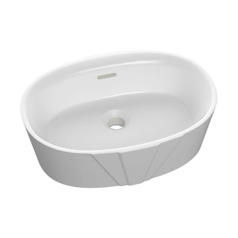 Opulent Austen 460x320mm Resin Washbowl - White (OBC109921)