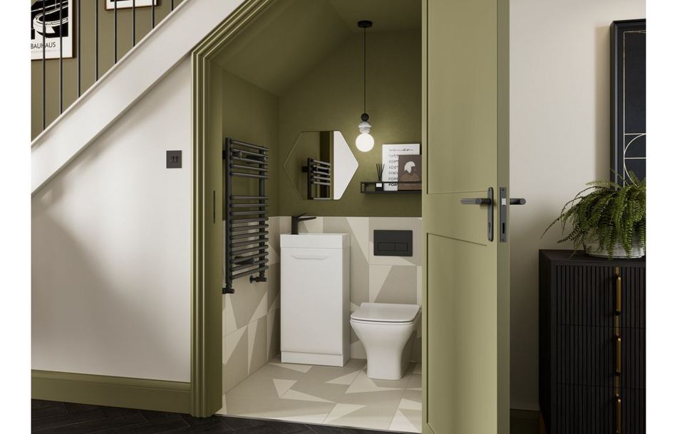 Opulent Barnsdale 1210mm Floor Standing 4 Door Basin Unit with No Tap Hole Basin - Matt White (OBC116079)