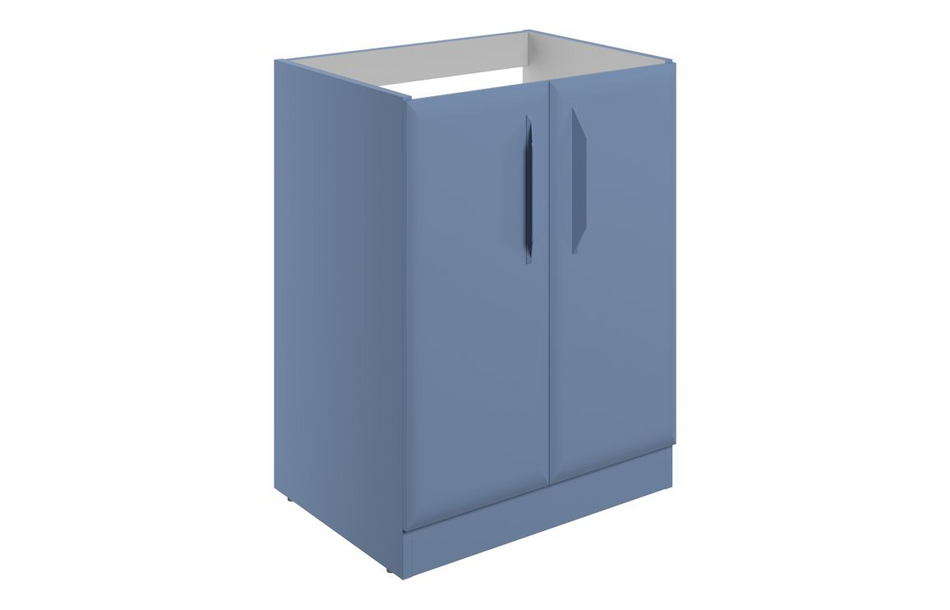 Opulent Barnsdale 600mm Floor Standing 2 Door Basin Unit - No Top - Matt Misty Blue (OBC116100)