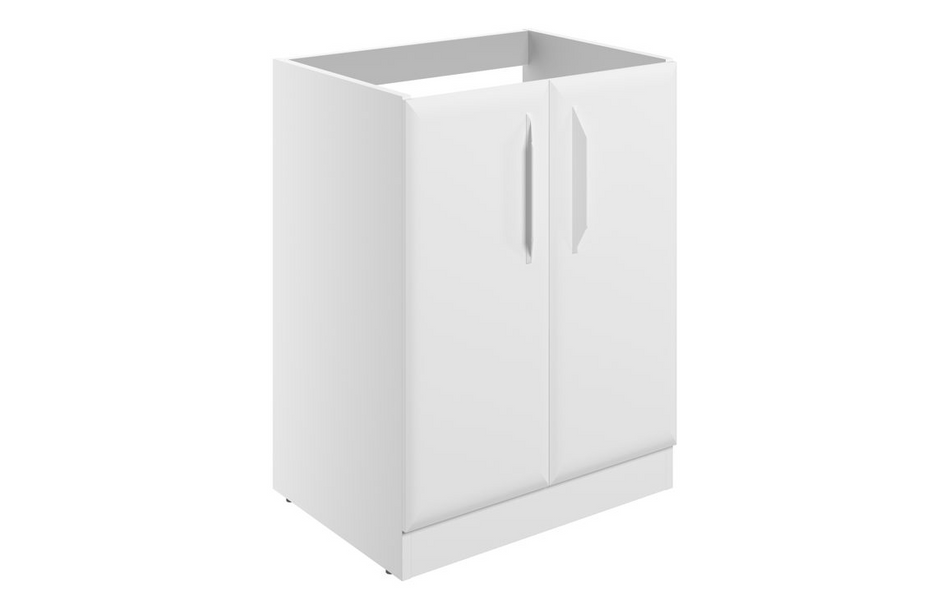 Opulent Barnsdale 600mm Floor Standing 2 Door Basin Unit - No Top - Matt White (OBC116099)
