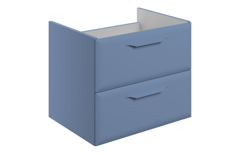Opulent Barnsdale 600mm Wall Hung 2 Drawer Basin Unit - No Top - Matt Misty Blue (OBC116104)