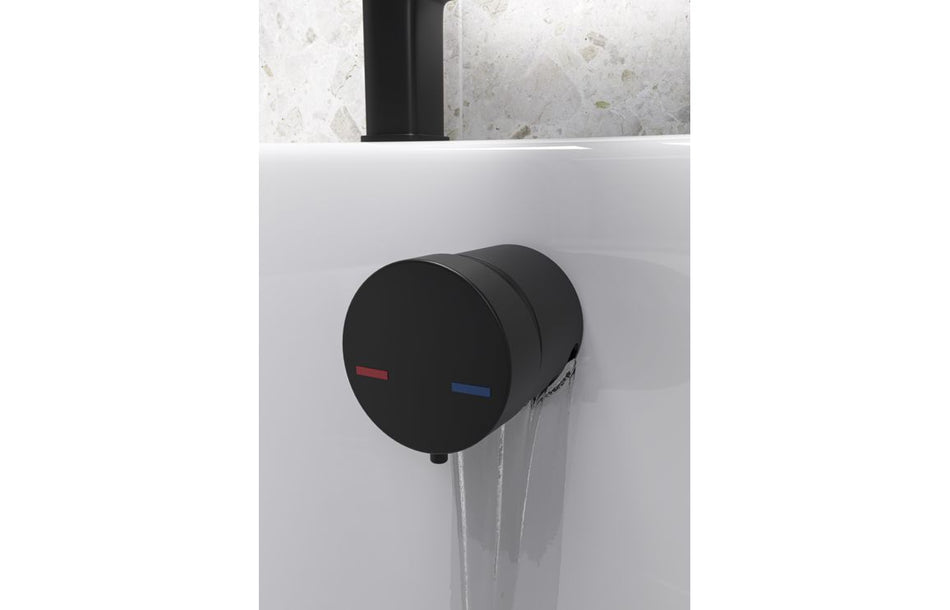 Opulent Bath Overflow Filler with Integrated Valve - Black (OBC108977)