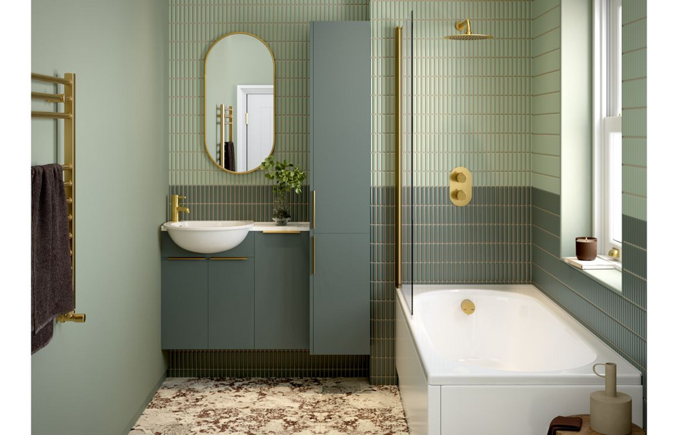 Opulent Boone 1200mm Plinth - Matt Green (OBC110800)