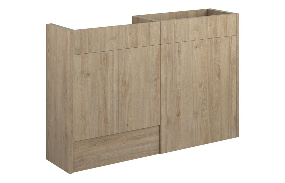 Opulent Boone 1236mm Standard Basin and WC Unit Pack - Havana Oak / Grey Cabinet (OBC110644)