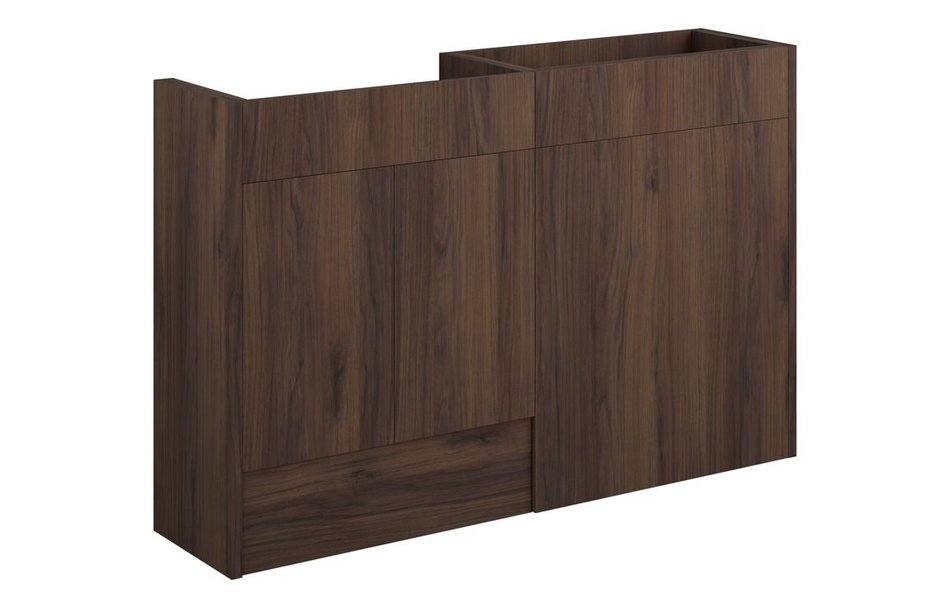 Opulent Boone 1236mm Standard Basin and WC Unit Pack - Warm Walnut / Oak Cabinet (OBC110858)