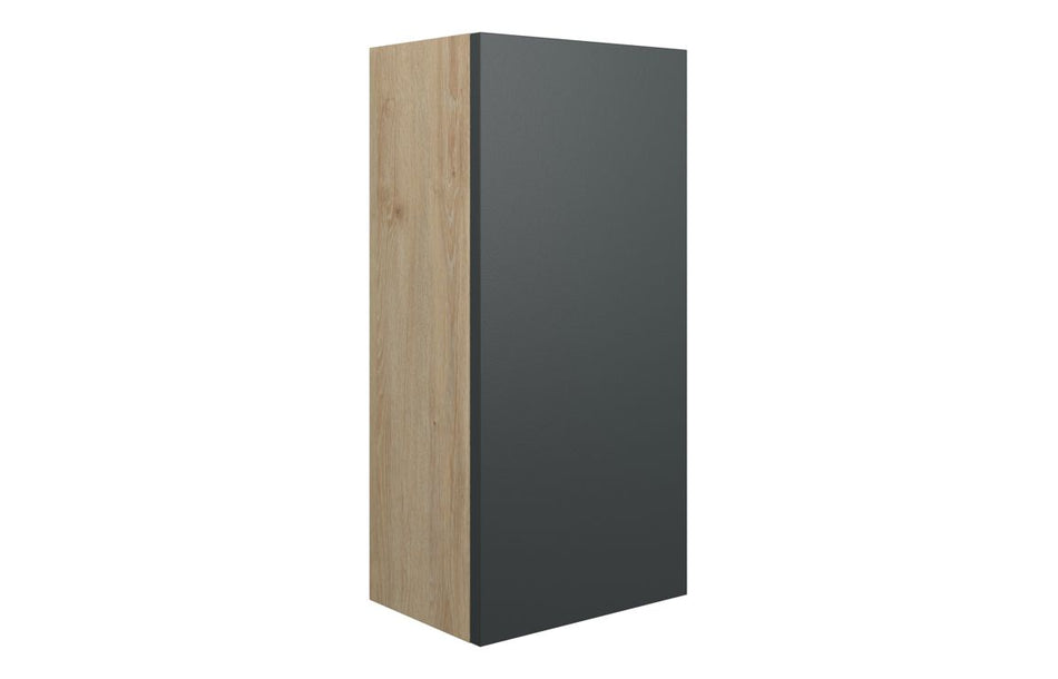 Opulent Boone 300mm Slim Base Unit - Matt Graphite Grey / Oak Cabinet (OBC110458)