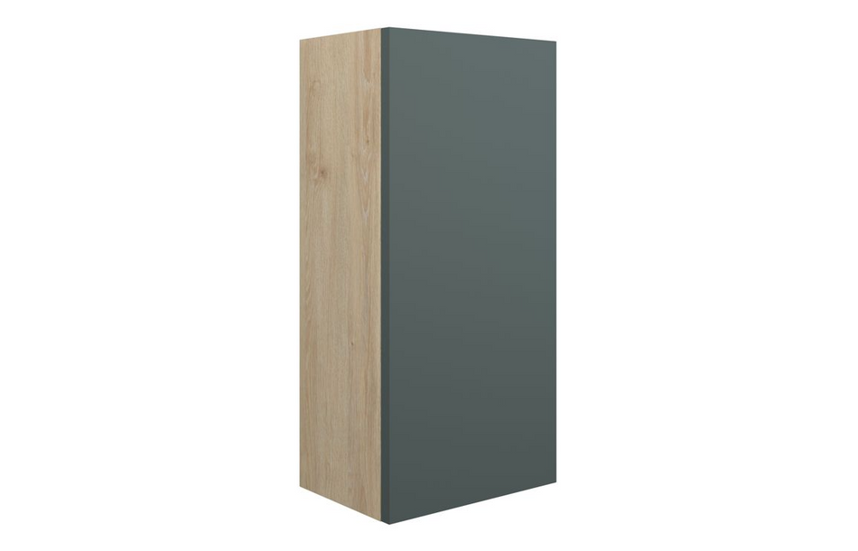 Opulent Boone 300mm Slim Base Unit - Matt Green / Oak Cabinet (OBC110742)