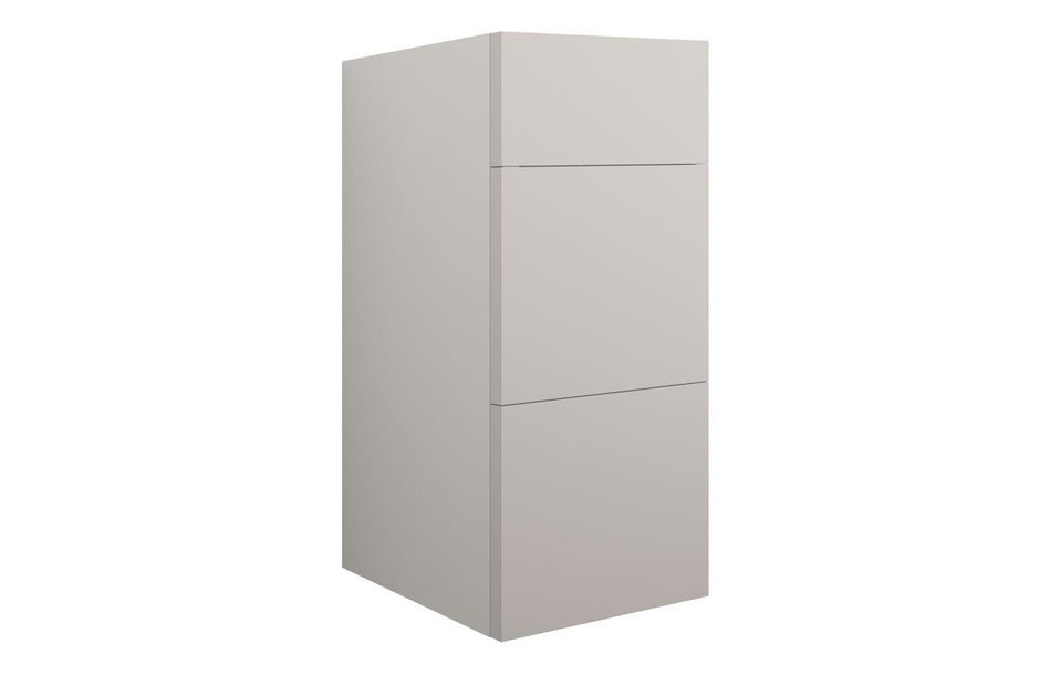 Opulent Boone 300mm Standard 3 Drawer Unit - Matt Dove Grey / Grey Cabinet (OBC110534)