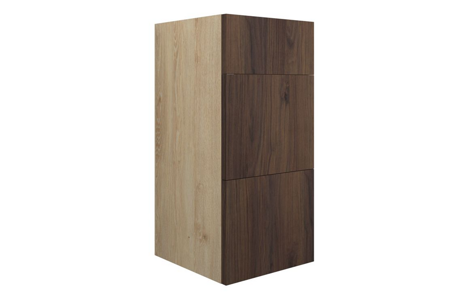 Opulent Boone 300mm Standard 3 Drawer Unit - Warm Walnut / Oak Cabinet (OBC110819)