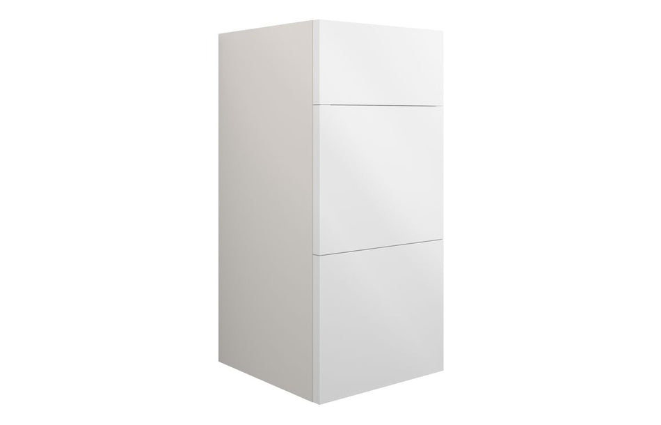 Opulent Boone 300mm Standard 3 Drawer Unit - White Gloss / Grey Cabinet (OBC110392)