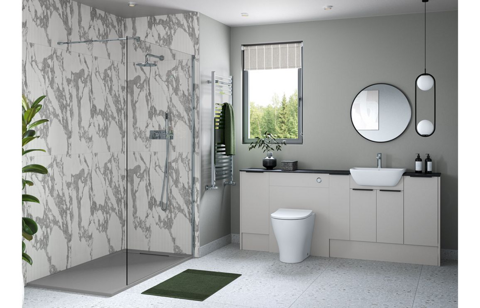 Opulent Boone 300mm Tall Unit - Matt Dove Grey / Grey Cabinet (OBC110537)