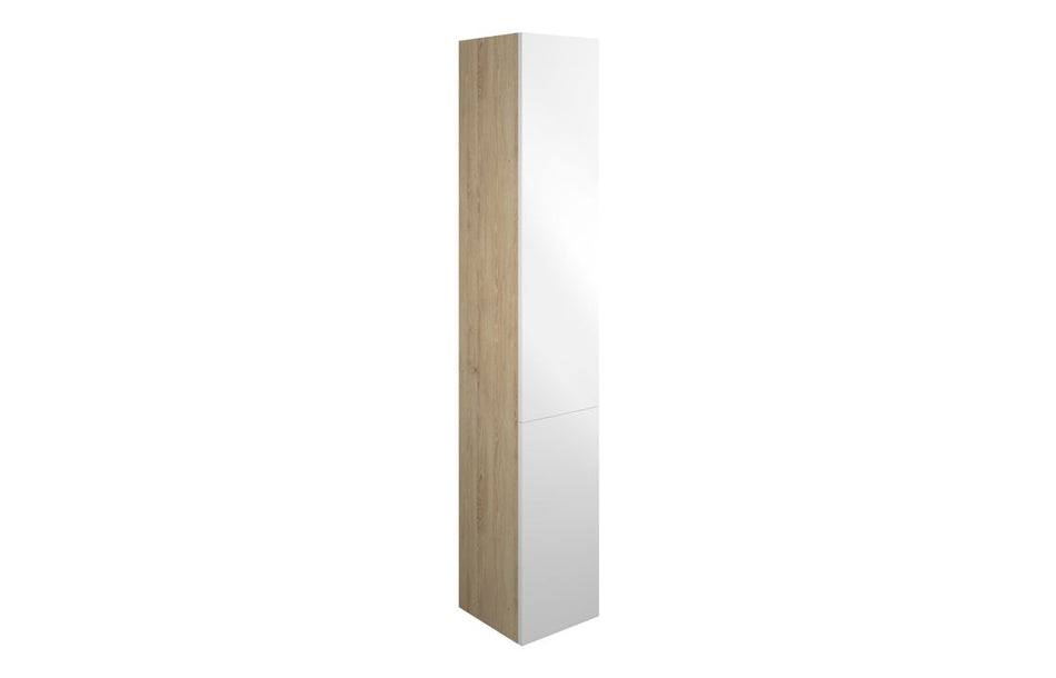 Opulent Boone 300mm Tall Unit - White Gloss / Oak Cabinet (OBC110396)