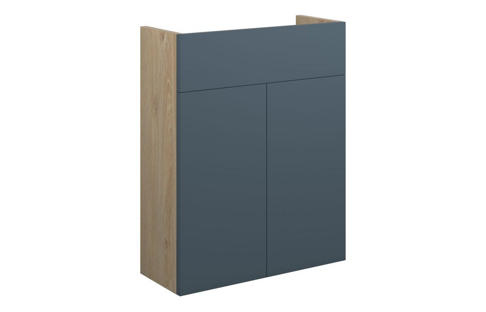 Opulent Boone 500mm Slim Basin Unit - Matt Arley Blue / Oak Cabinet (OBC110896)