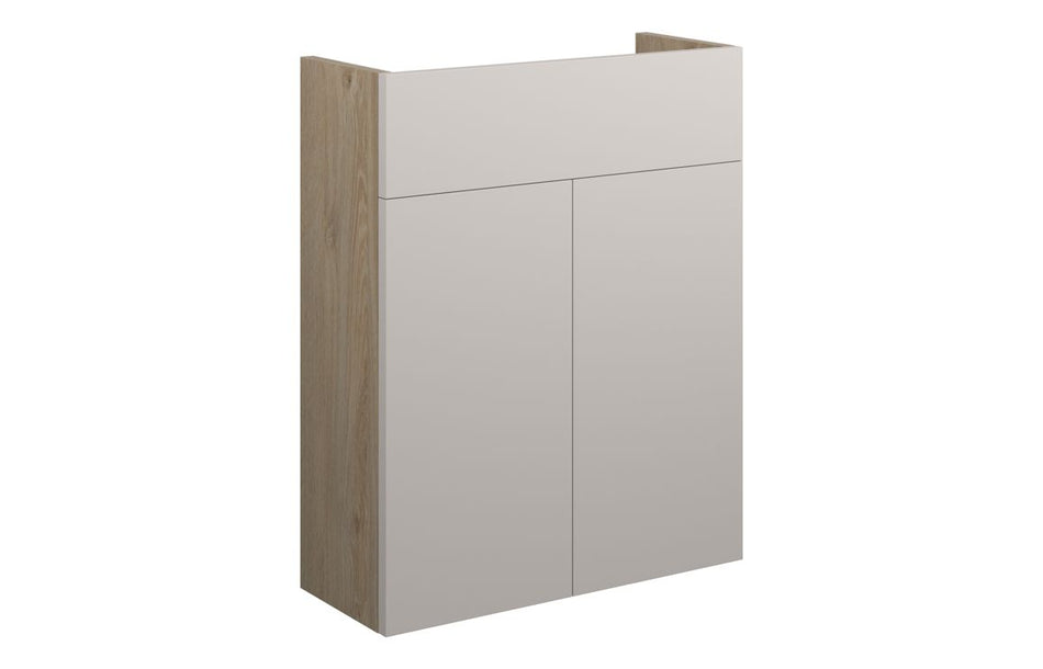 Opulent Boone 500mm Slim Basin Unit - Matt Dove Grey / Oak Cabinet (OBC110541)