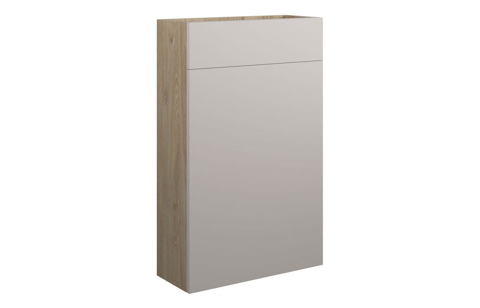Opulent Boone 500mm Slim WC Unit - Matt Dove Grey / Oak Cabinet (OBC110553)