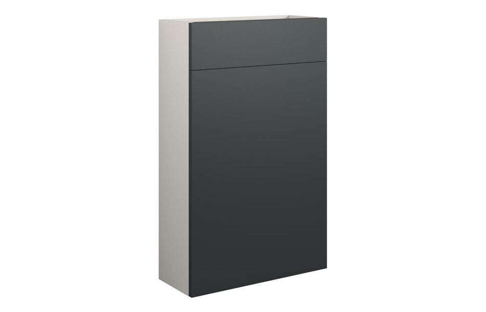 Opulent Boone 500mm Slim WC Unit - Matt Graphite Grey / Grey Cabinet (OBC110481)