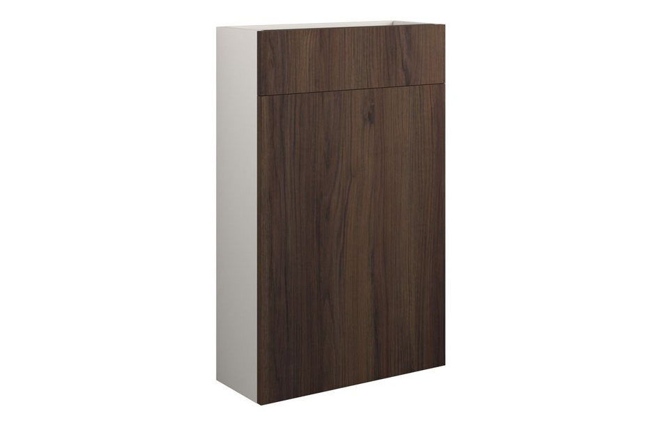 Opulent Boone 500mm Slim WC Unit - Warm Walnut / Grey Cabinet (OBC110836)