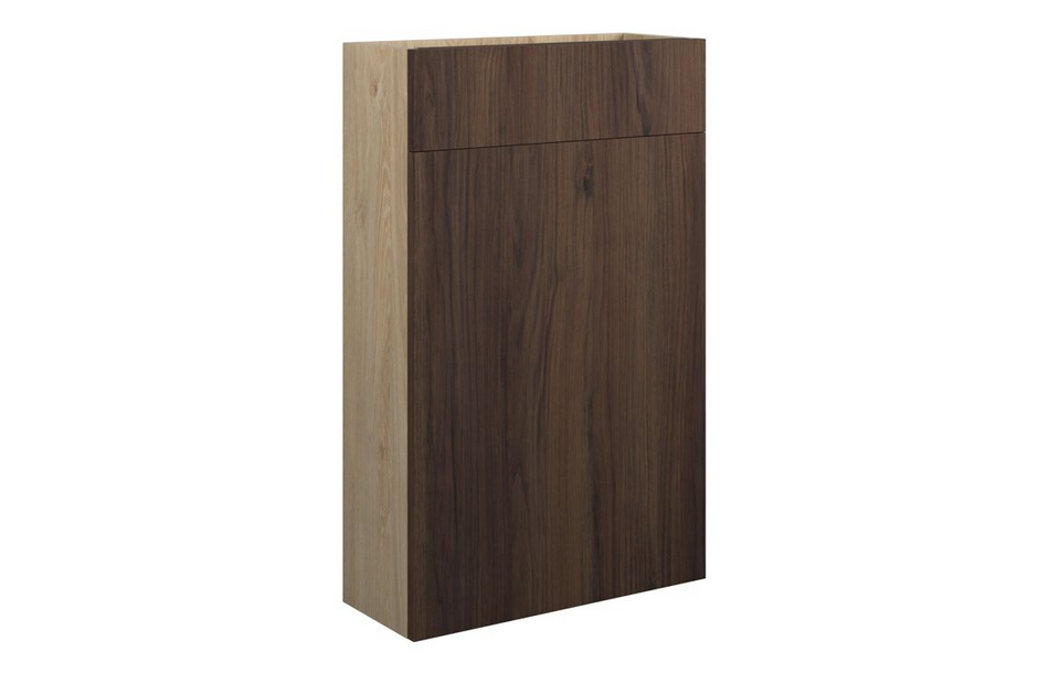 Opulent Boone 500mm Slim WC Unit - Warm Walnut / Oak Cabinet (OBC110837)