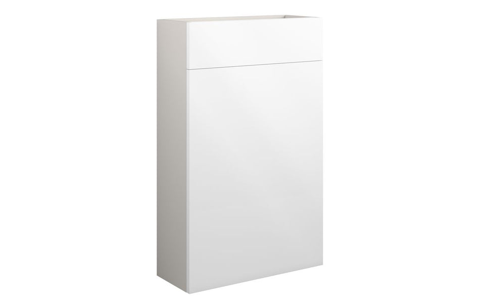 Opulent Boone 500mm Slim WC Unit - White Gloss / Grey Cabinet (OBC110410)