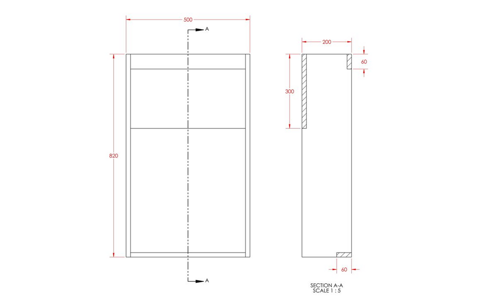 Opulent Boone 500mm Slim WC Unit - White Gloss / Oak Cabinet (OBC110411)