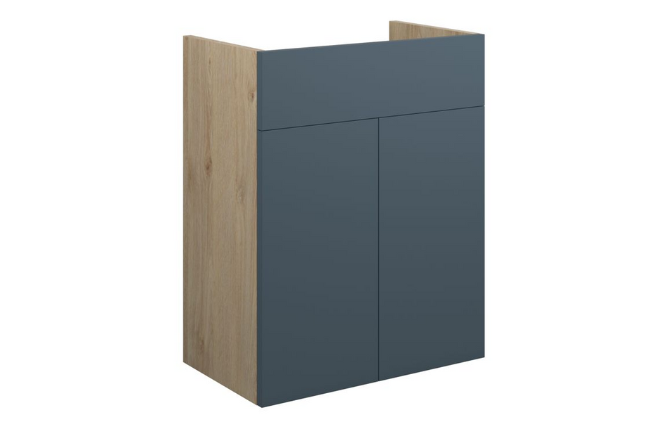 Opulent Boone 500mm Standard Basin Unit - Matt Arley Blue / Oak Cabinet (OBC110899)